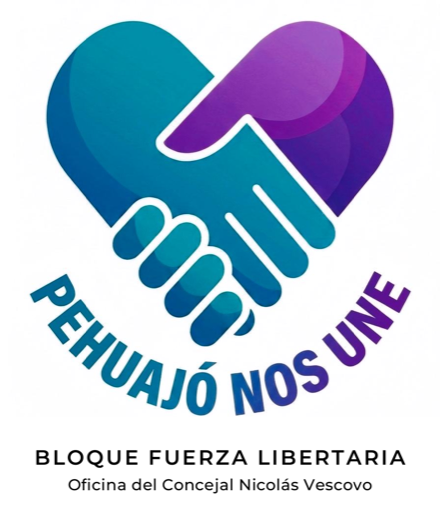 Logo de Pehuajó Nos Une: dos manos que se estrechan formando un corazón